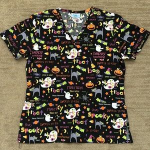 Halloween Scrub Top